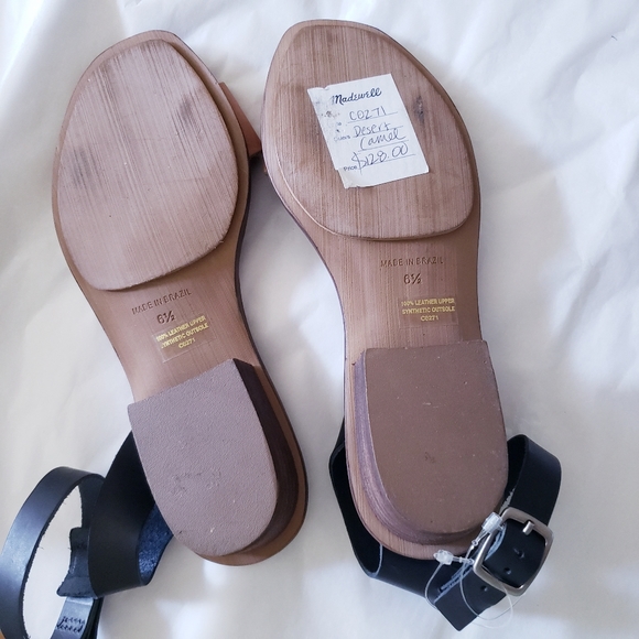 Madewell NWT  Boardwalk Ankle Strap Leather Sandals - 6.5 - Picture 7 of 9